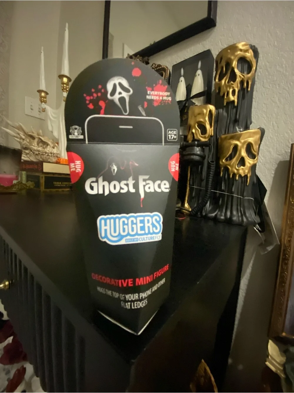 Huggers Decorative Mini Figure - blue Ghostface phone hugger